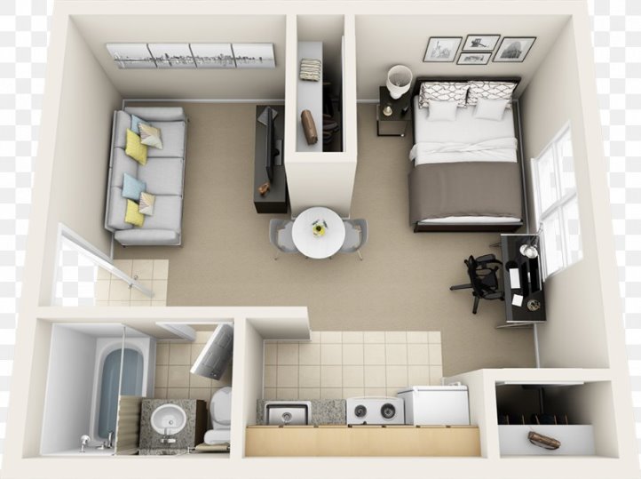 Studio Apartment House Bedroom Floor Plan, PNG, 1000x747px, Studio  Apartment, Apartment, Bed, Bedroom, Floor Plan Download